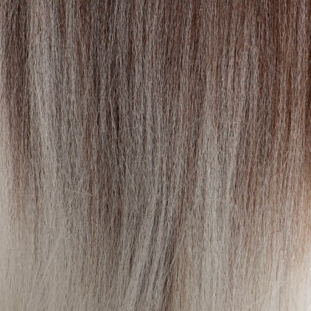 SIM-BRAIDS Kanecalon Two-color, corrugated, 65 cm, 90 gr, light gray/blond (#FR-15)-1