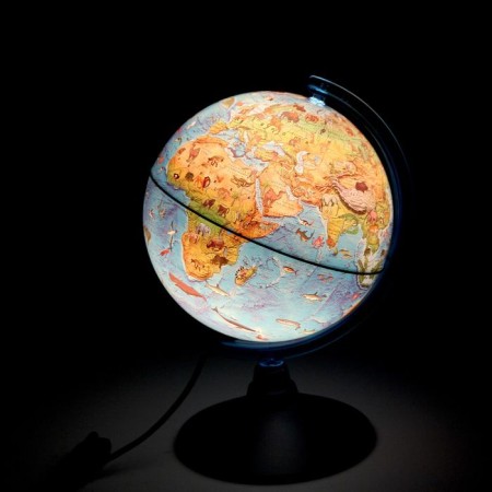 Globus zoogeographic (children's) "Classic Euro", diameter 210 mm, with backlight-1