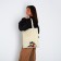 Textile choper with embroidery "Cube", 40x35 cm, beige color