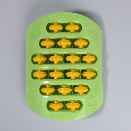Foot massage, with spikes, 26 × 18 × 5 cm, green/orange color-6