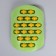 Foot massage, with spikes, 26 × 18 × 5 cm, green/orange color