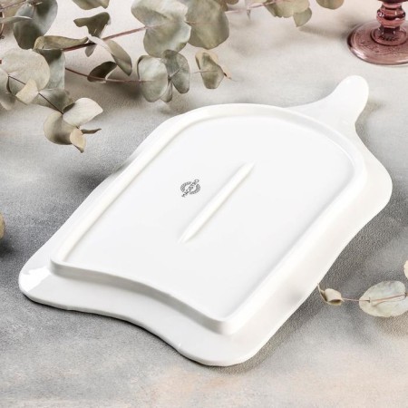 Porcelain Serving dish Magistro "Blanche. Sheet ", 40.5 × 22 cm, white color-2