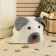 Bath cap with children's applique "Dog", white, felt, economical