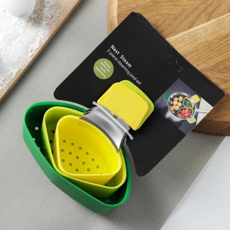 Steaming set, 3 pcs, 16 × 13.5 × 6.5 cm, color mix-4