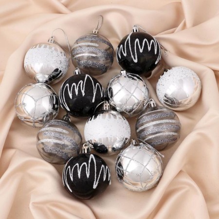 Set of balls plastic D-6 cm, 12 pcs "Merida"