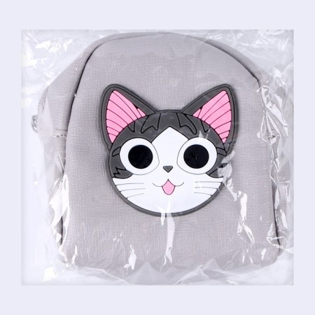 Bag for the doll "Cute cat", color gray color-6
