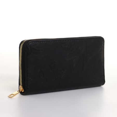 Women's wallet with lightning, black color