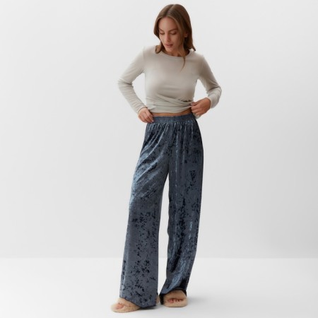 Home Home (longshit and trousers) KAFTAN "velvet", 52-54, gray/pigeon-4