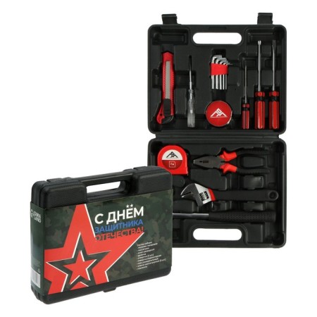 A set of tools in the Case Lom "February 23", in gift packaging, 15 items