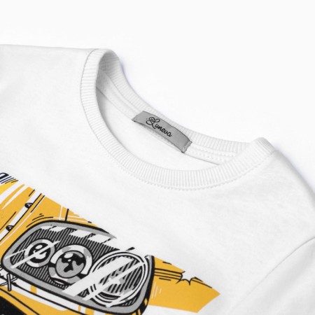 T -shirt for a boy, white color, height 122 cm-1