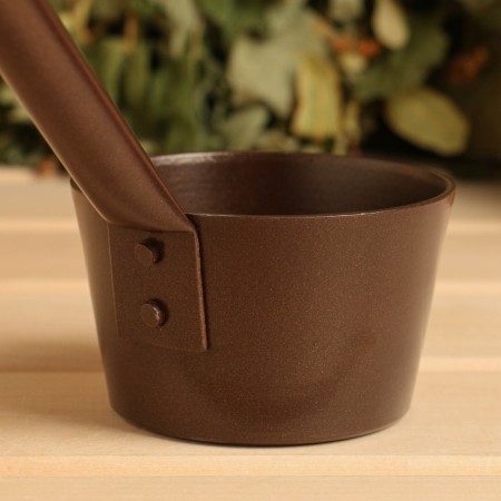 Aluminum bucket 0.2 l, length 47 cm, brown-3