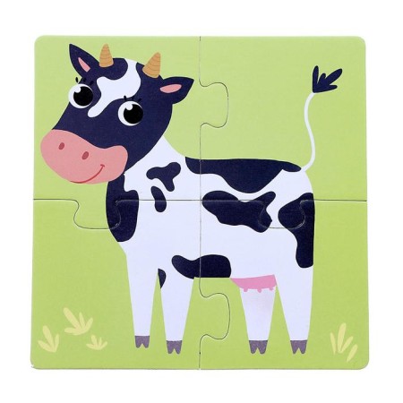 Puzzles 4 in 1 "Who lives on the farm?"-2