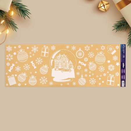 Vinyl stickers on the windows "Snow Ball", reusable, 70 x 25 cm, New Year