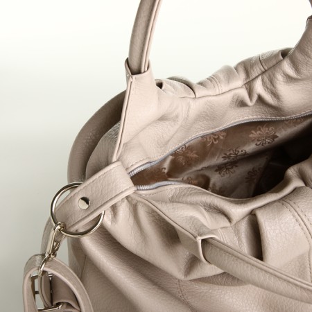 Women's bag with lightning, beige color-4