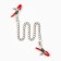 BDSM Assessoir Okpoki, clamps for nipples with a chain, metal, red
