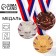 Prize medal 057 diam 5 cm. 2 place, tricolor. Color ser. With a ribbon