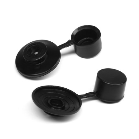 Washer Tundra, roofing, with cap, m24, black, 250 pcs