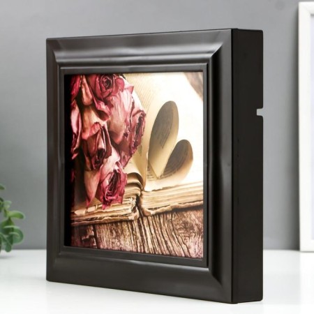 Key "Flowers on the Book" Wenge 26.5x31.5x4.5 cm-3