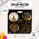 Icons sunset set 3 pcs d = 35 mm "New Year" with embossing 9x9 cm