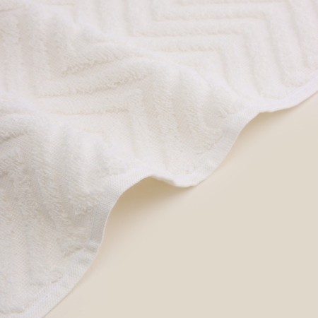Trush Trick SL Home: Geometry "Blanc de Blanc" 67x140 cm, 83% cotton, 17% linen, 500 g/m2 1024309-4