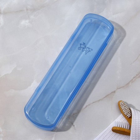 Case for toothbrushes and pasta, blue, 21 x 5.5 cm-2