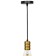 Lamp E27, wire 1 m, color copper