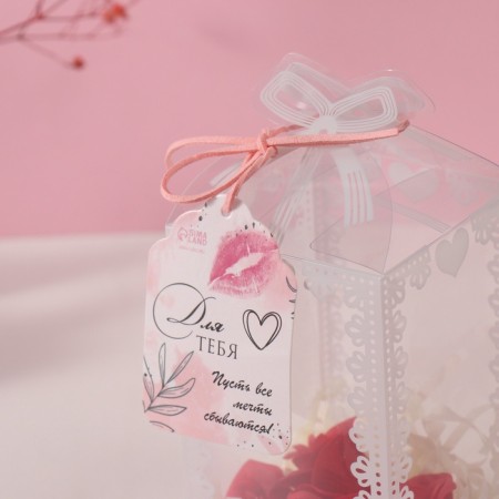 Set Gift "Bear Cinnamon with a bow" soap red roses 5 pcs, dew 7x7x12 cm-4