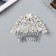 Hair crest "Judy" flowers, 8x6 cm, silver