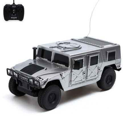 Radio -controlled jeep "Hamer", light, works from batteries, 1:18, color gray color