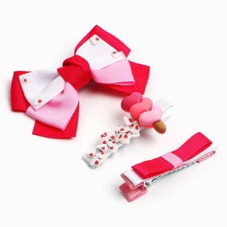A set of hair hairpins 3 pcs, clamp, Minnie Mouse-2
