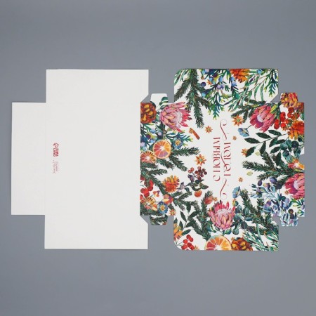 Box for confectionery "New Year's botanist", 17 x 20 x 6 cm, New Year-6