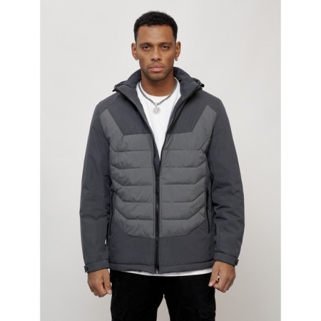 Male spring jacket, size 48, dark gray color-4