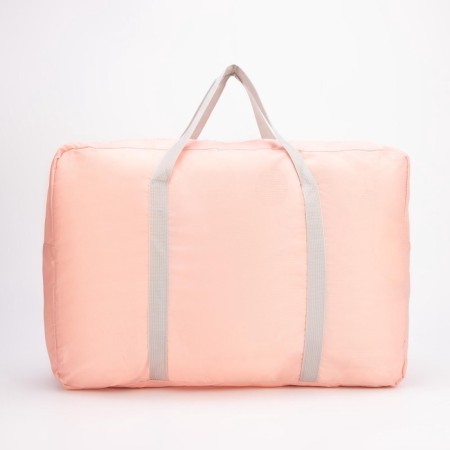 The bag is road, folding, lightning department, suitcase holder, outer pocket, pink color-1