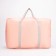 The bag is road, folding, lightning department, suitcase holder, outer pocket, pink color