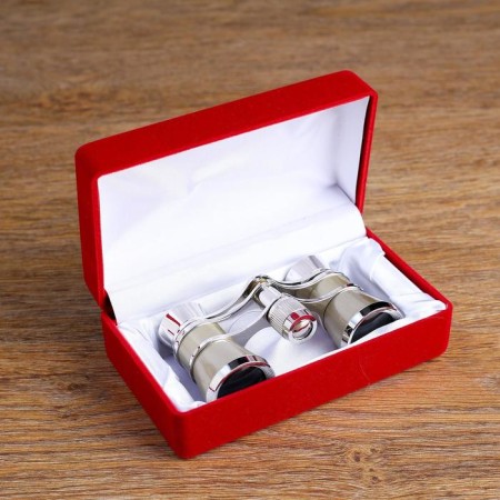 Theater binoculars 3x25, chrome, beige color, Mix packaging-5