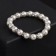 Bracelet Pearl "Bride" with rhinestones, ball No. 10, milk color, d = 5.5 cm