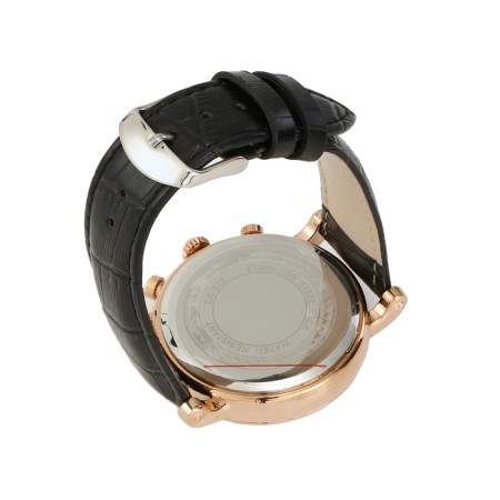 Men's watches, with a calendar, chronograph, D-4.4 cm, L-24 cm strap, black-2