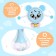 Musical toy "Funny Mishutka", sound, light, blue color