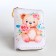 Children's wallet with lightning, white color