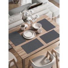 A set of napkins for setting the table “Fabric in a triangle”, rectangular, rounded edges, size 30x46 cm, 4 pcs