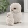 Polystone souvenir "White Owl with a hodger" 8x6x8.5 cm