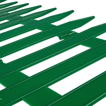 Decorative fence, 35 × 210 cm, 5 sections, plastic, green, Gotika, Greengo-9