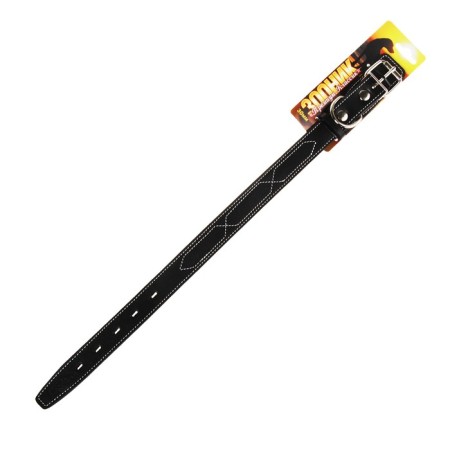 Collar zoonik "premium-classic" leather double, 41-53 x 3 cm, black-2