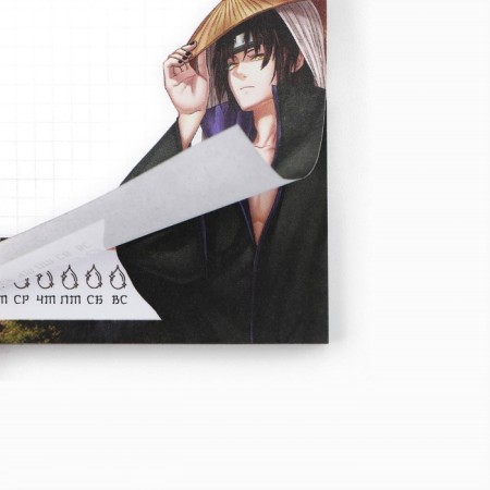 Block of paper with torn sheets of 140 x 80 mm, 50 liters. "Anime Samurai"-2