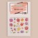 Slider-design for nails "Peonies", packing 6 pcs, multi-colored