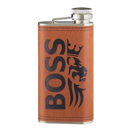 Boss alcohol flask, stainless steel, gift, army, 270 ml, 9 oz-1