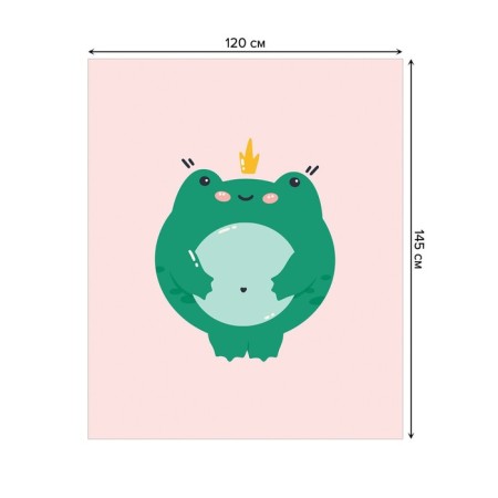 The tablecloth “Satisfied frog”, rectangular, Saten, size 120x145 cm-1