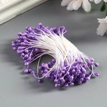 Stamens for artificial flowers "Lilac droplets" (set 130 pcs) length 6 cm-1