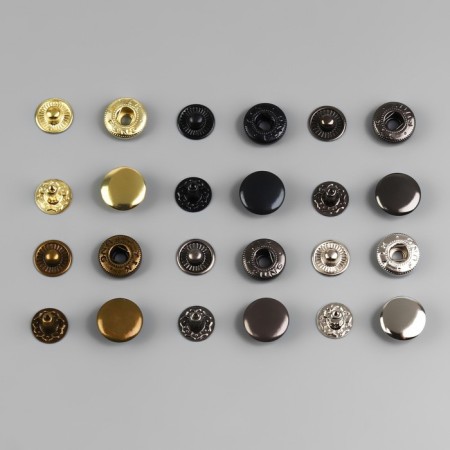 Installation buttons, alpha (S-shaped), d = 12.5 mm, 120 pcs, with the installer, in the organizer, color colorful color-2