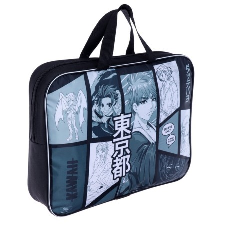 Folder with handles Textile A4, 350 x 270 x 70 mm, calligrata, "anime"-1